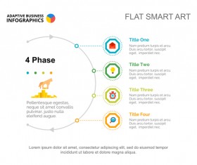 Adaptive business infographic flat template vector 01