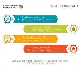 Adaptive business infographic flat template vector 02