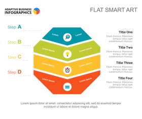 Adaptive business infographic flat template vector 03