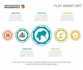 Adaptive business infographic flat template vector 05