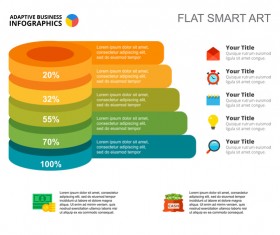 Adaptive business infographic flat template vector 07