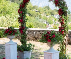 All kinds of beautiful wedding arch Stock Photo 03