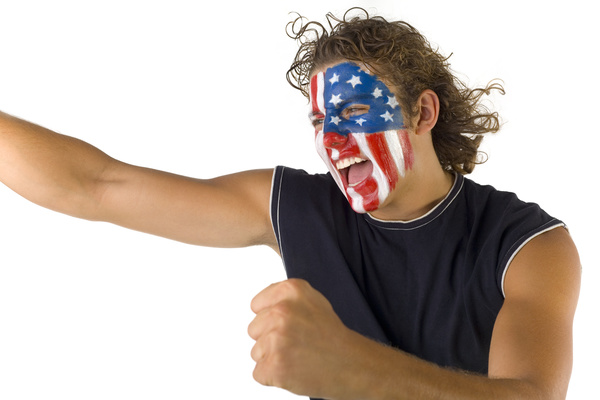 American fans Stock Photo