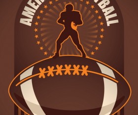 American football poster template vector