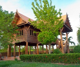 An independent house with beautiful garden Stock Photo 04