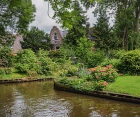 An independent house with beautiful garden Stock Photo 05