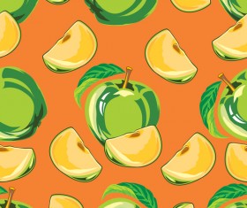 Apple green pattern seamless vectors 01