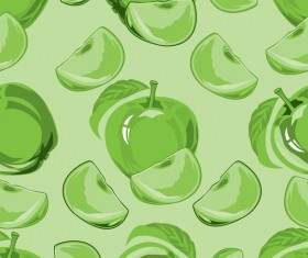 Apple green pattern seamless vectors 03