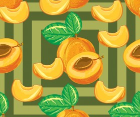 Apricot pattern seamless vector