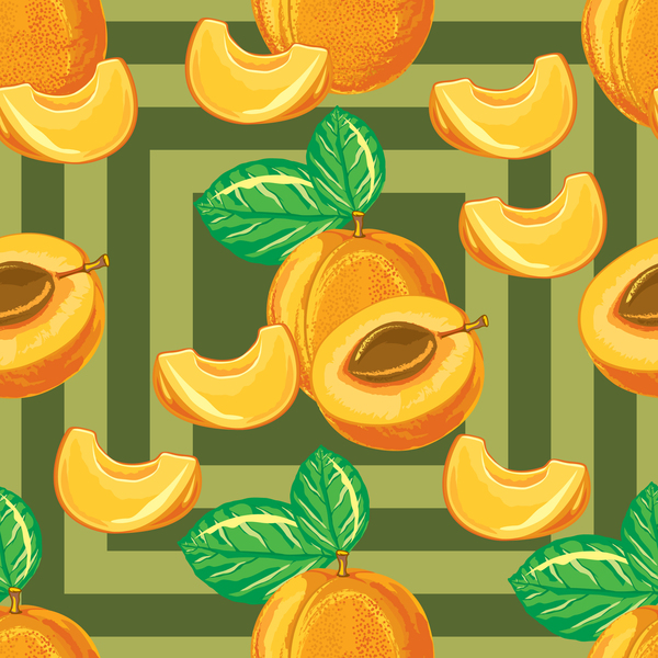 Apricot pattern seamless vector