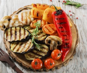 Assorted grilled vegetables Stock Photo 05