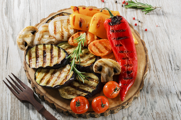 Assorted grilled vegetables Stock Photo 05