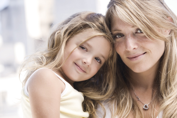 Beautiful mother and daughter Stock Photo 03