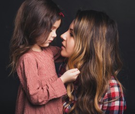 Beautiful mother and daughter Stock Photo 06