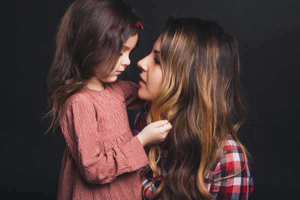 Beautiful mother and daughter Stock Photo 06