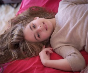 Beautiful young Russian girl Stock Photo