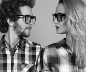 Black and white photo of couple Stock Photo