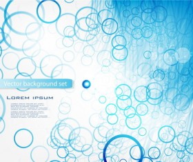 Blue cricles with modern background vector