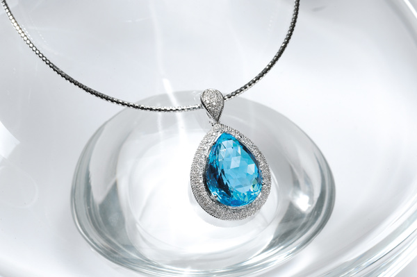 Blue jewelry pendant Stock Photo 01