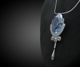 Blue jewelry pendant Stock Photo 02