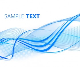 Blue wavy lines abstract background vector 01