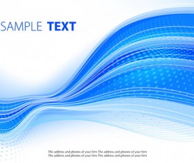 Blue wavy lines abstract background vector 02