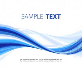 Blue wavy lines abstract background vector 03