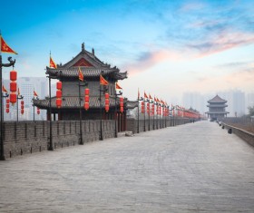 China travel ancient city wall Stock Photo