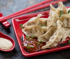 Chinese Dumpling Stock Photo