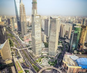 Chinese modern city Stock Photo 01