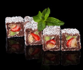 Chocolate Fruit rolls Stock Photo 03