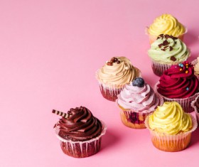 Chocolate-flavored cupcakes Stock Photo 02