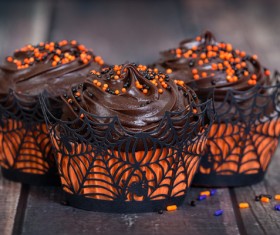 Chocolate-flavored cupcakes Stock Photo 03