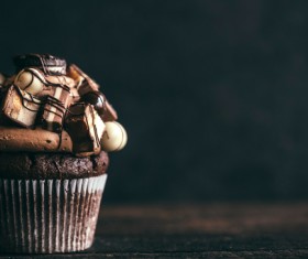 Chocolate-flavored cupcakes Stock Photo 04