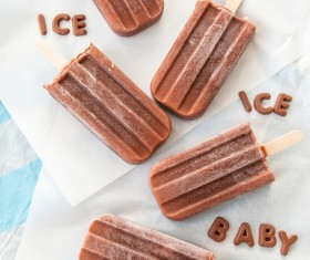 Chocolate popsicles Stock Photo