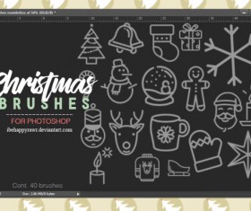 Christmas Hand Drawn Photoshop Brushes