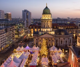Christmas day decoration beautiful city Stock Photo 01