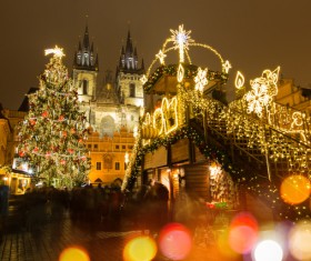 Christmas day decoration beautiful city Stock Photo 04