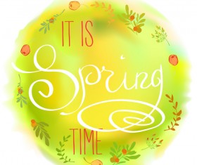 Circles spring background vector material