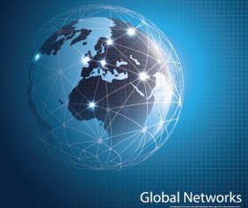 Clobal network business template vector 03