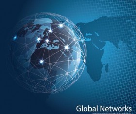 Clobal network business template vector 04