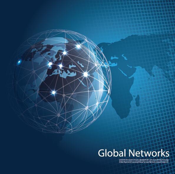 Clobal network business template vector 04