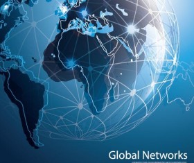 Clobal network business template vector 05