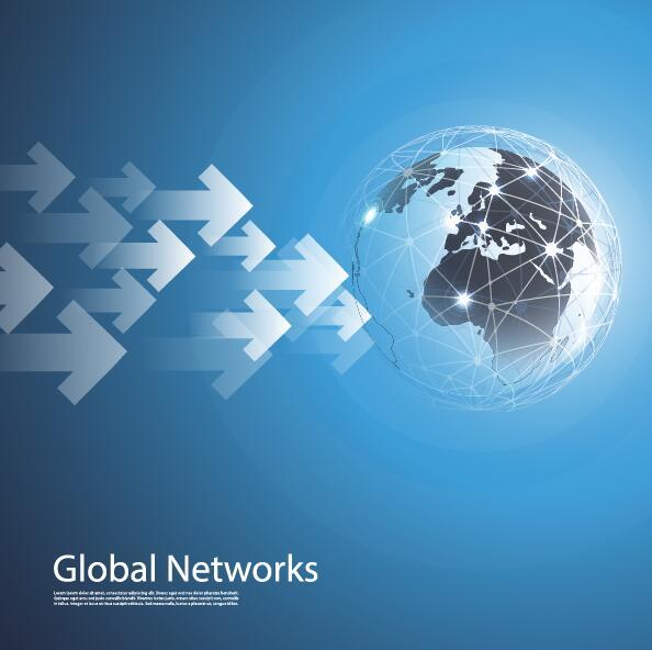 Clobal network business template vector 07