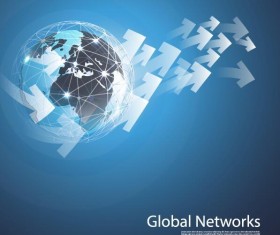 Clobal network business template vector 10