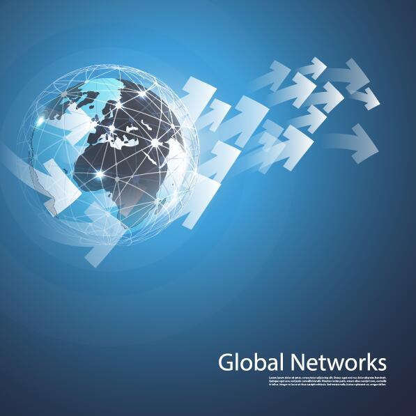 Clobal network business template vector 10