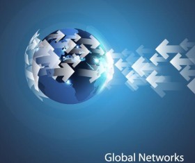 Clobal network business template vector 11