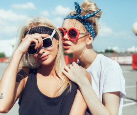 Close girlfriends Stock Photo 04