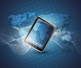 Cloud computer and network business template vector 06