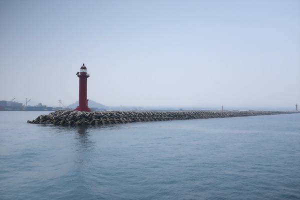 Coast Pier Lighthouse Stock Photo